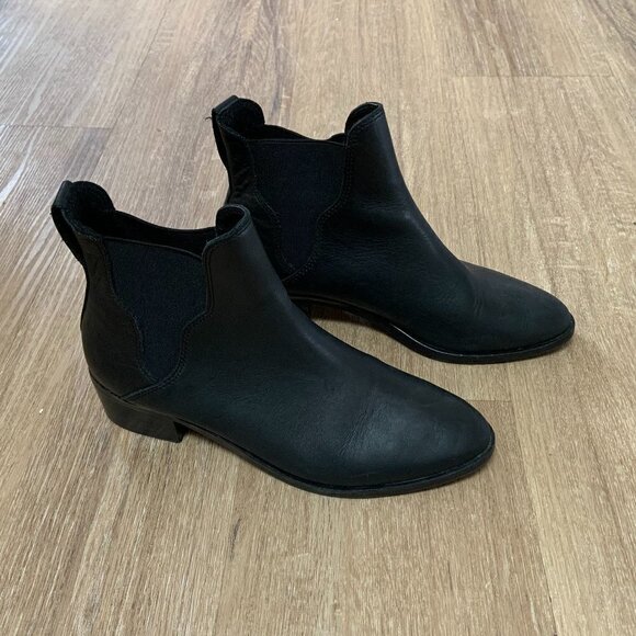 🪅 SOLUDOS 'Marfa' leather women ankle boots almond toe fall  size 7.5 US - Picture 3 of 4